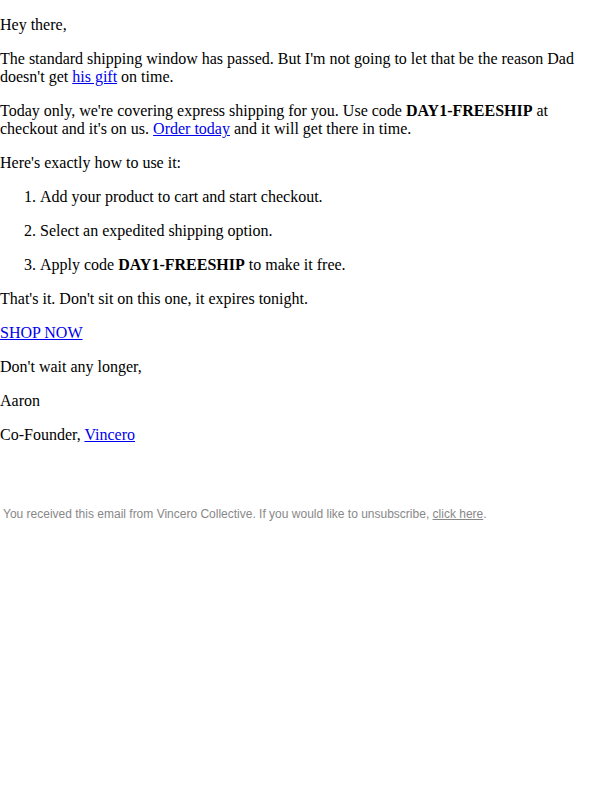 Email 1